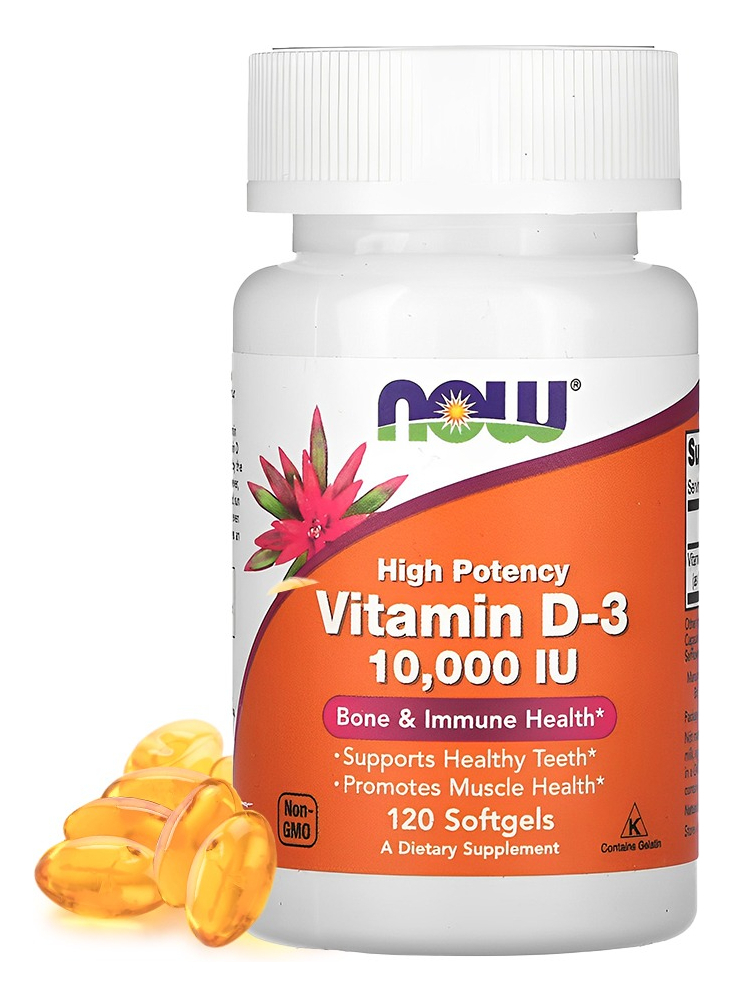 Vitamina D3 10000iu Alta Potencia 120sof Importado