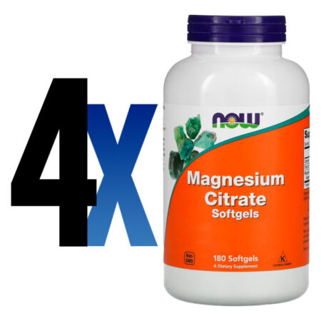 Citrato De Magnésio 180 Softgels Importado 4un Now Foods - Imagem 2
