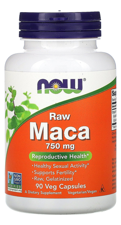 Now Foods Raw Maca Peruana 750mg 90 Veg Caps Eua/usa Sabor Sem Sabor