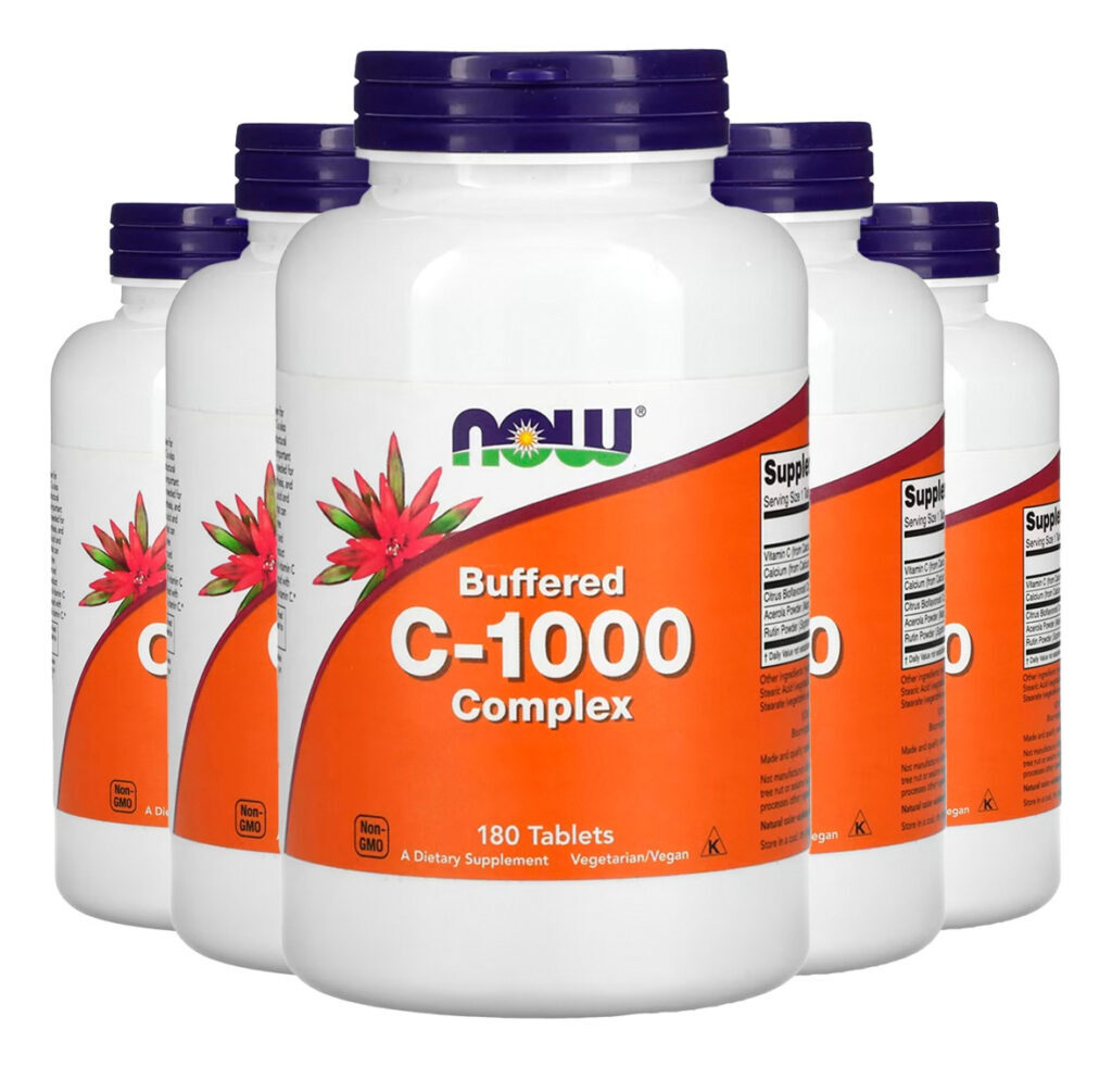 Complexo Vitamina C 1000mg 180 Tabls Importado 5un Now Foods