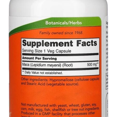 Maca Peruana 500mg Now Foods 100veg Caps - Imagem 2