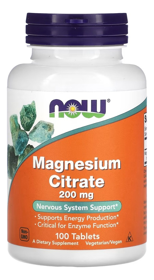 Suplemento Em Tablets Now Citrato De Magnesio Pote Citrato De Magnesio Em Unidade