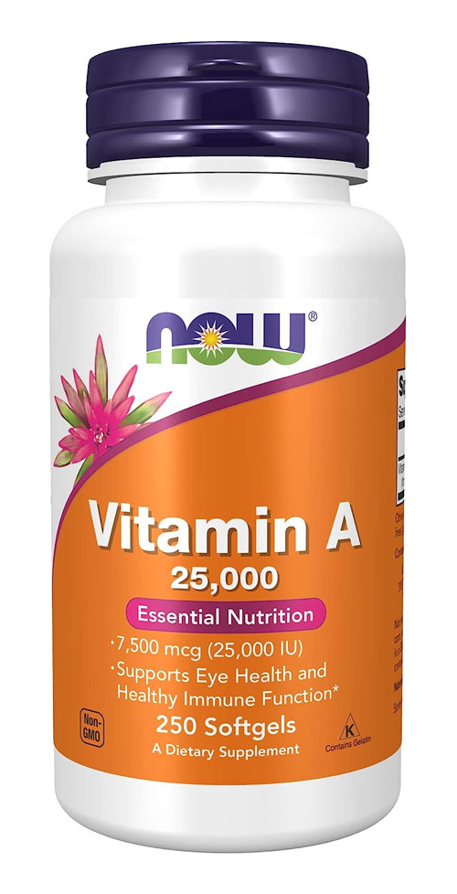 Vitamina A 25.000ui Now Foods Vitamin A 250softgles 5un - Imagem 3