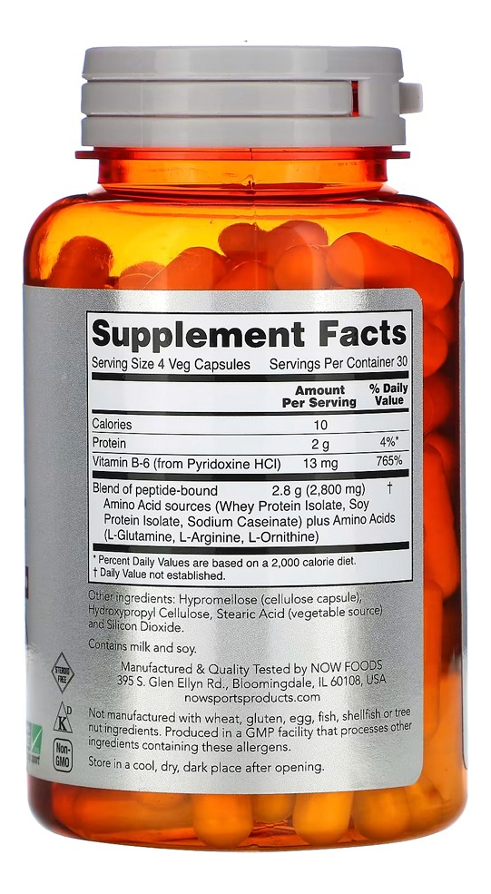 Amino Complete 120 Cápsulas Importado 3un Now Foods - Imagem 4