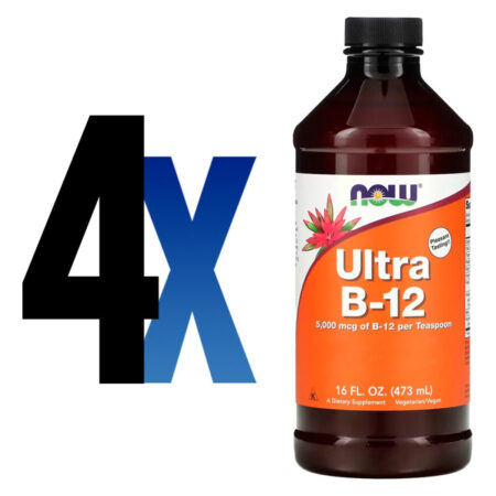 Ultra B-12 Vitamina Complexo B 473ml Importado 4un Now Foods - Imagem 2