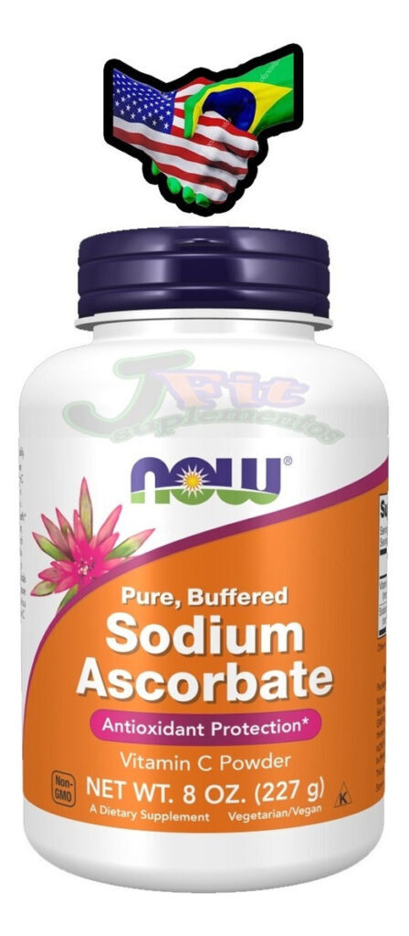 Sodium Ascorbate 227g (vit C) Antioxidante Now Foods Imp Usa - Imagem 2