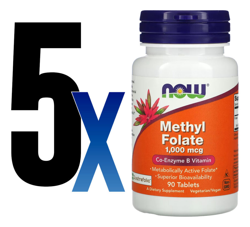 Metilfolato Methyl 1000mcg Now Foods 90 Tablets 5un - Imagem 2