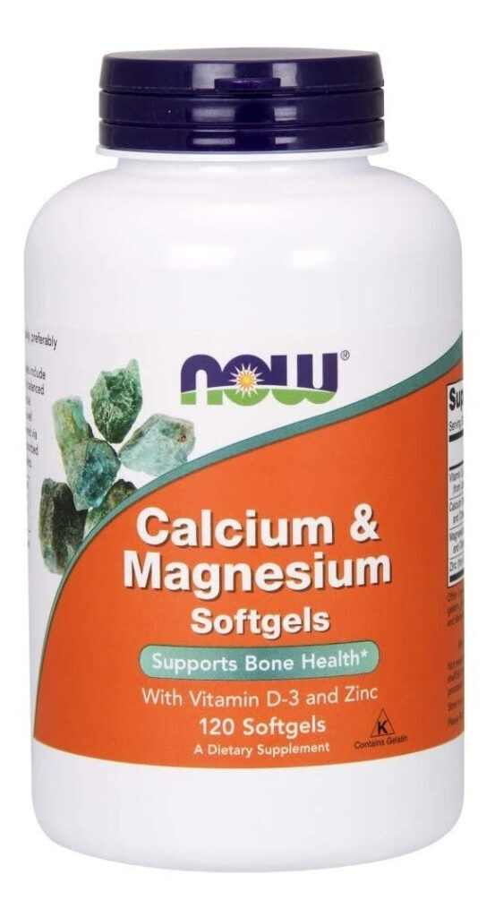 Cálcio E Magnésio Com Vitamina D3 E Zinco 120 Softgels Sem Sabor Now Foods