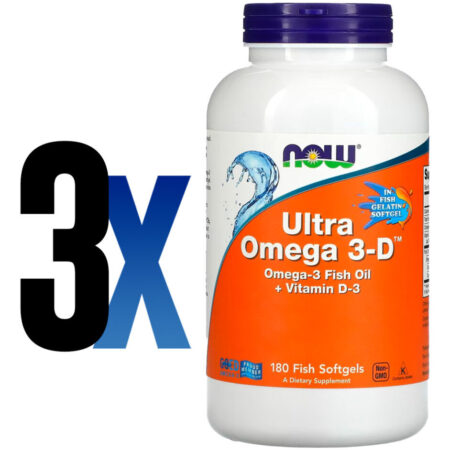 Ultra Omega 3d 600epa/300dha 180soft Importado 3un Now Foods - Imagem 2