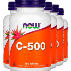 Vitamina C 500mg R. Mosqueta 250tab Importado 5un Now Foods