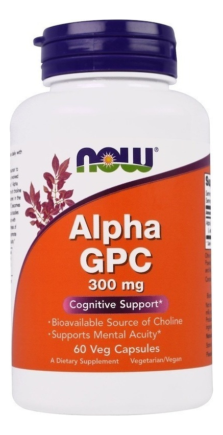 Alpha Gpc - 300 Mg - 60 Cáps. Now Foods