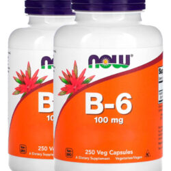 Vitamina B-6 100mg 250 Cáps Importado 2un Now Foods