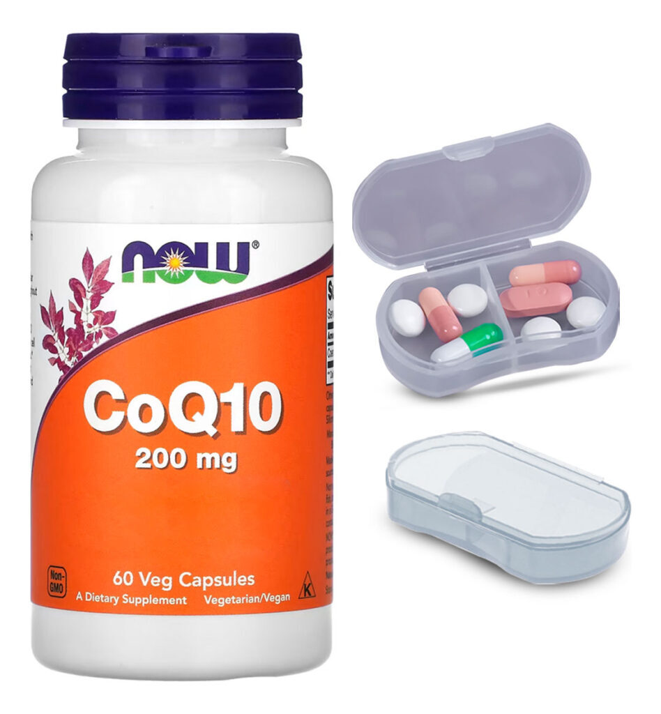 Coenzima Coq10 200mg Now Foods 60 Caps + Porta Cápsulas