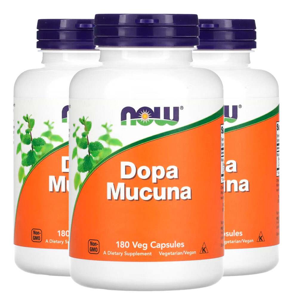 Extrato De Dopa Mucuna Now Foods 180 Veg Cáps Importado 3un