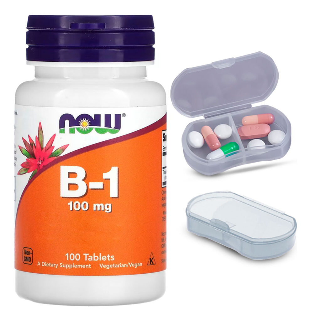 Vitamina B-1 100mg Now Foods 100 Tablets + Porta Cápsulas