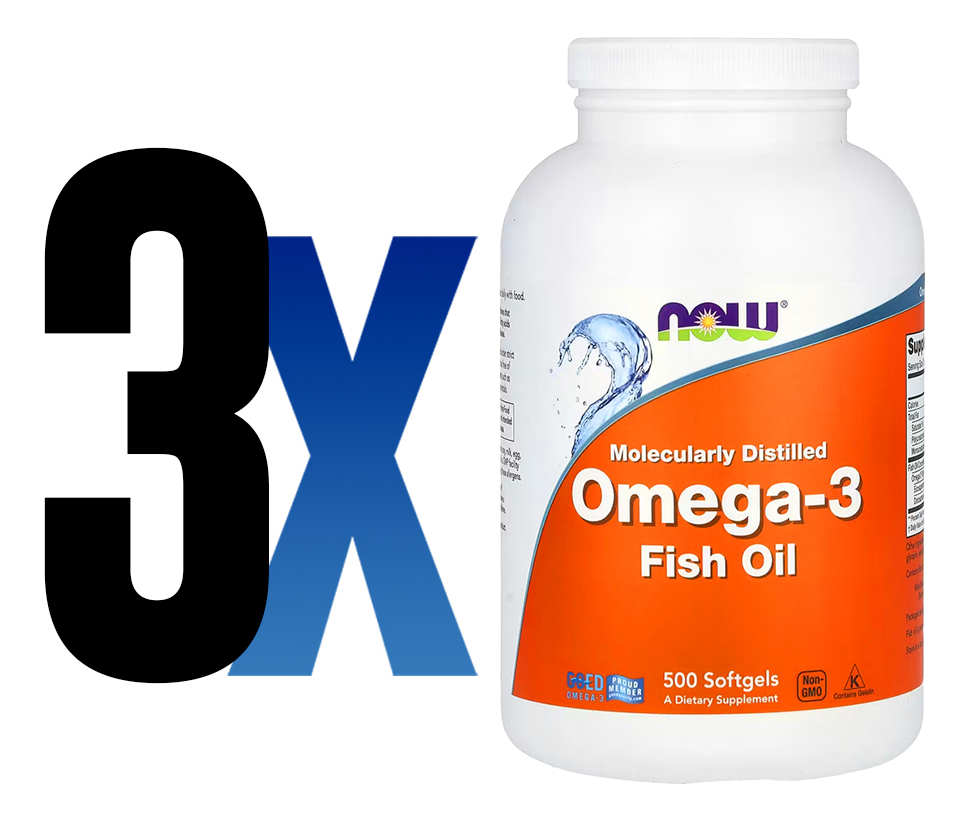 Now Foods Ômega-3 Molecularmente Destilado 500soft 3un - Imagem 5