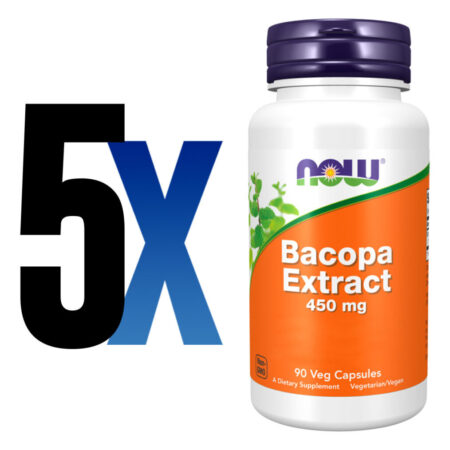 Extrato De Bacopa 450mg Now Foods 90 Cápsulas Importado 5un - Imagem 2