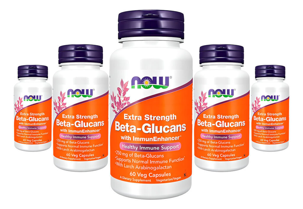 Beta-glucanos 1,3/1,6 Now Foods Beta-glucans 60veg Caps 5un Sabor Sem Sabor