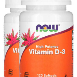 Vitamina D3 10000iu Alta Potencia Now 120 Softgels 2un Sabor Sem Sabor