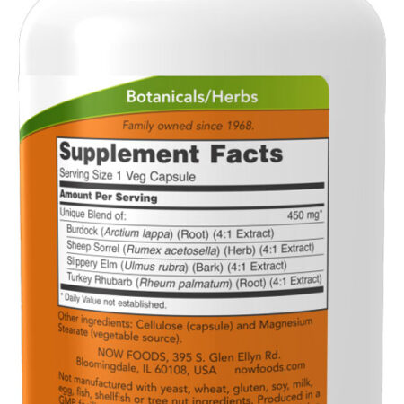 Extrato Ervas Ojibwa 450mg Now Foods 180 Cáps Importado 3un - Imagem 3