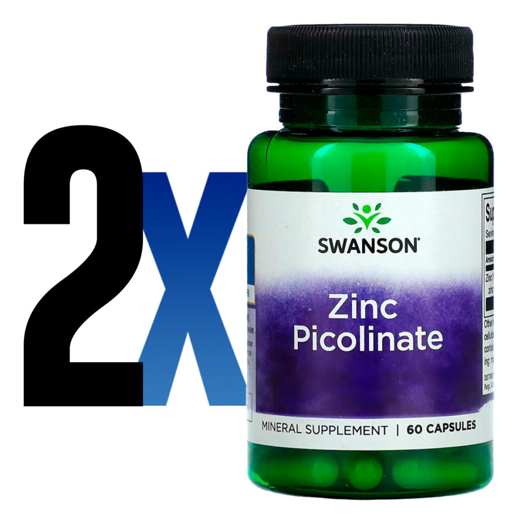 Picolinato De Zinco 22mg Swanson 60 Caps Importado 2un - Imagem 2
