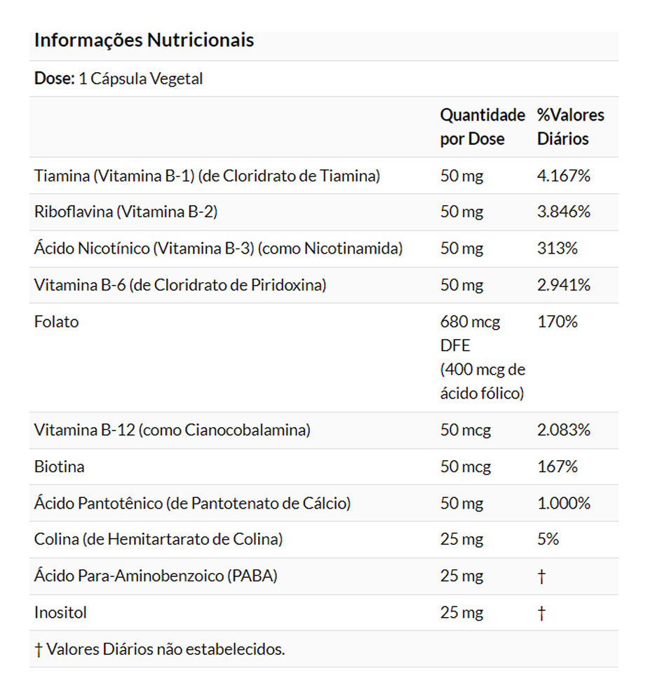 Vitamina B 50mg Complex B Now Foods 250cáps + Porta Cápsulas - Imagem 4