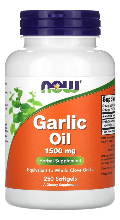 Óleo De Alho 1500mg Now Foods Now Foods Garlic Oil 250solftg