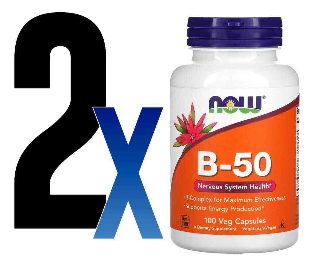 Vitamina B-50 Now Foods Vitaminas Complexo B 100veg Caps 2un - Imagem 2