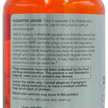 Hmb 500mg Now Foods Com Vitamina D3 120 Veg Caps 3un - Imagem 5