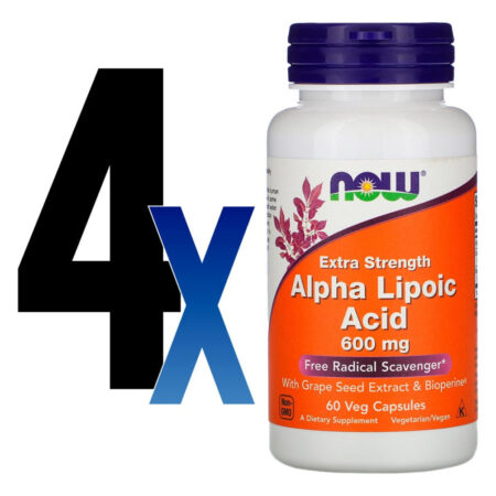 Ácido Alfa Lipóico 600mg Now Foods 60veg Caps 4un - Imagem 2