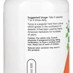 Yucca 500mg Now Foods 100 Cáps + Porta Cápsulas