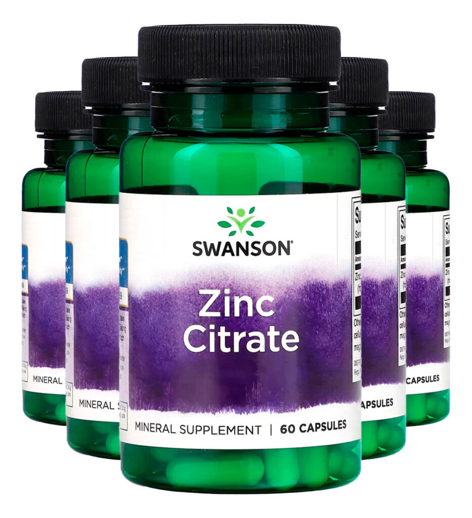 Citrato De Zinco 30 Mg Swanson 60 Capsulas Importado 5un