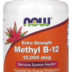 Metil B-12 Now Foods 10000mcg Força Extra 60past Sabor Sem Sabor