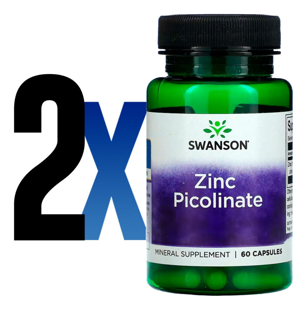 Picolinato De Zinco 22mg Swanson 60 Caps Importado 2un - Imagem 2