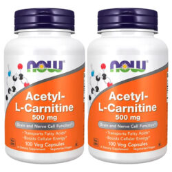 Acetil L-carnitina 500mg Now Foods 100 Vegcaps 2un