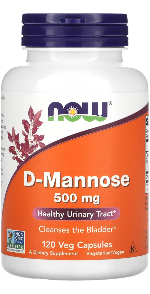 D-manose 500mg Now Foods 120veg Caps 4un - Imagem 3