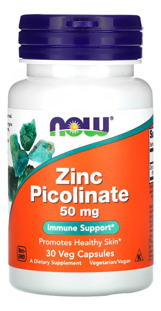 Picolinato De Zinco 50 Mg Now Foods 30 Cáps Importado 3un - Imagem 5