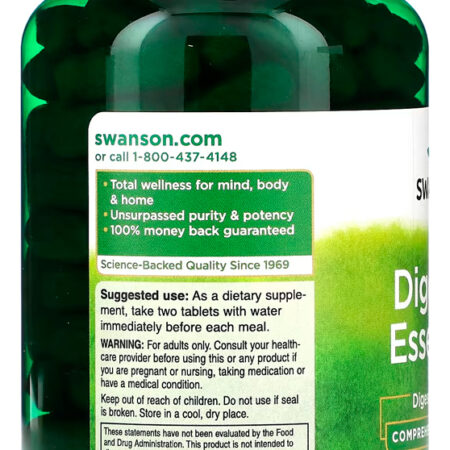 Enzimas Digestivas Swanson Essentials 180 Tabs Importado 5un - Imagem 3