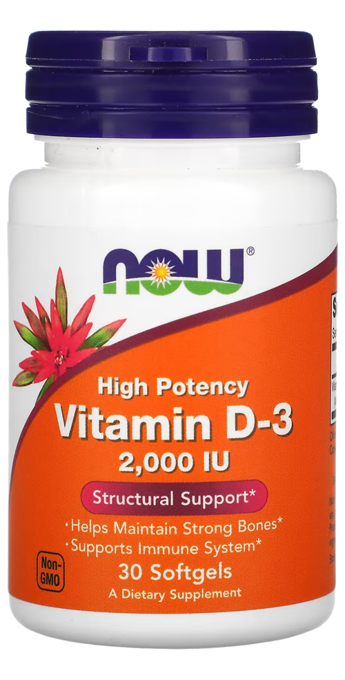 Vitamina D-3 2000iu Now Foods 30 Caps Softgels 2un - Imagem 3