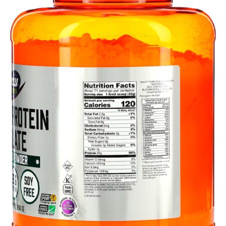 Whey Protein Isolado Now Foods 2268g Pó Sabor Baunilha - Imagem 2