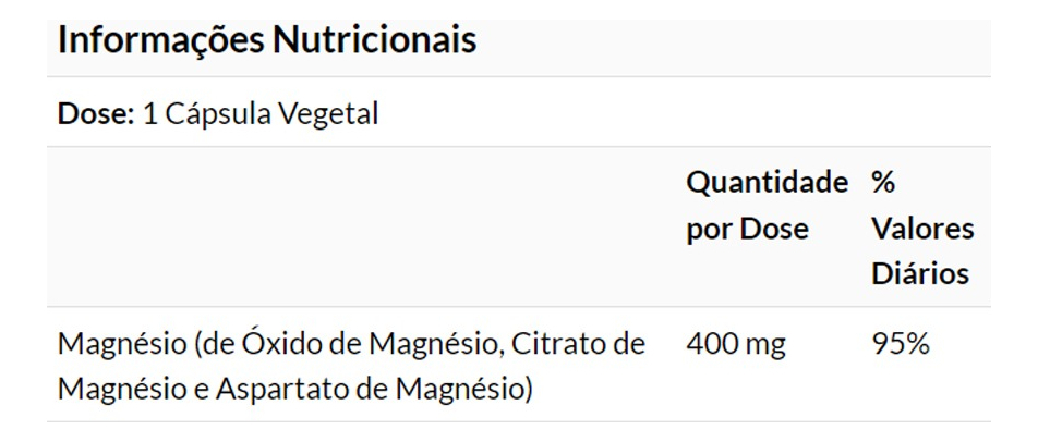 Magnésio Magnesium 400mg 180veg Cáps Importado 3un Now Foods - Imagem 5