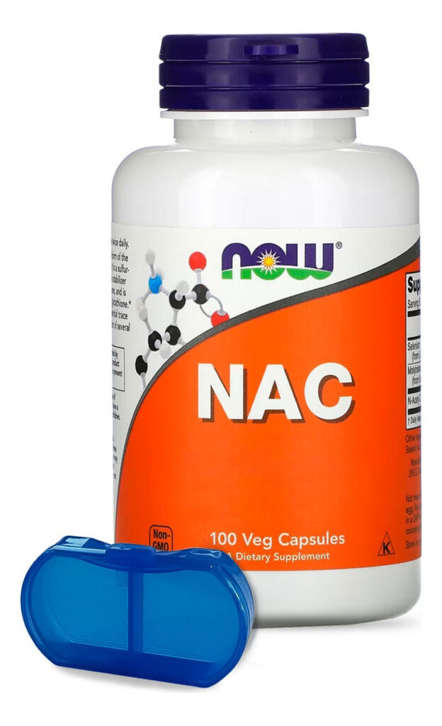 Nac N-acetilcisteína Now Foods 100 Caps + Porta Cápsulas