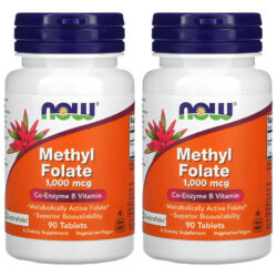 Metilfolato Methyl 1000mcg Now Foods 90 Tablets 2un Sabor Sem Sabor