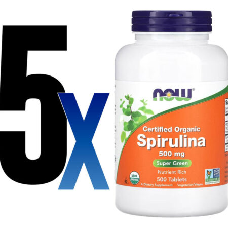 Spirulina Orgânica 500mg Now Foods 500 Tablets 5un - Imagem 2