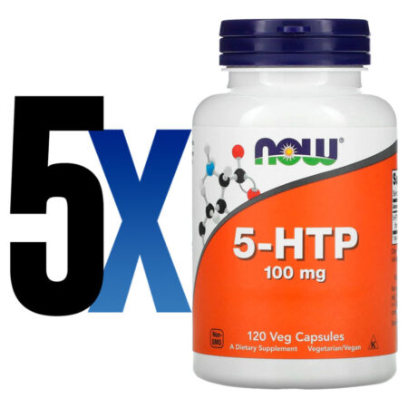 5htp 100mg Now Foods 5hidroxitriptofano 120cáp Importado 5un - Imagem 2