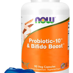 Probiótico 10 25 Bi + Bifido Boost Now Foods 90cap
