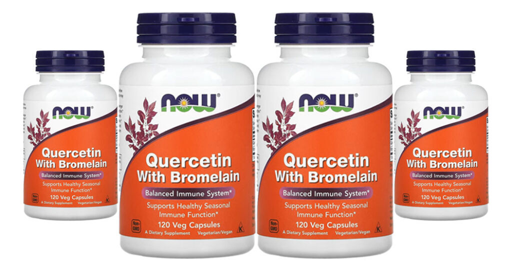 Quercetina 800mg Now Foods Bromelaína 120veg Cap 4un