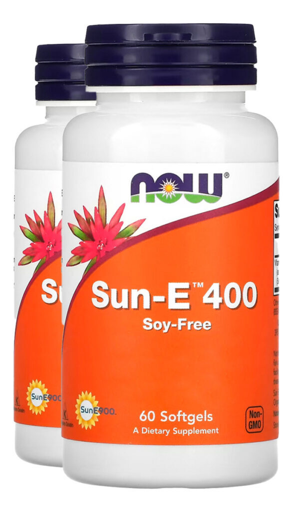 Vitamina E Sun-e 400 268mg 60soft Importado 2un Now Foods