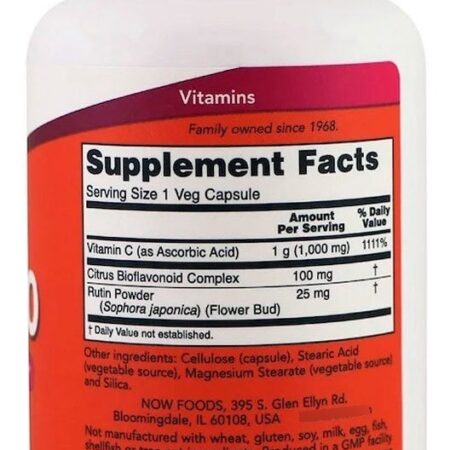 Vitamina C 1000mg Now Foods 100veg Caps - Imagem 2