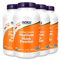 Pó Casca Psyllium 340g Orgânico Importado 4un Now Foods